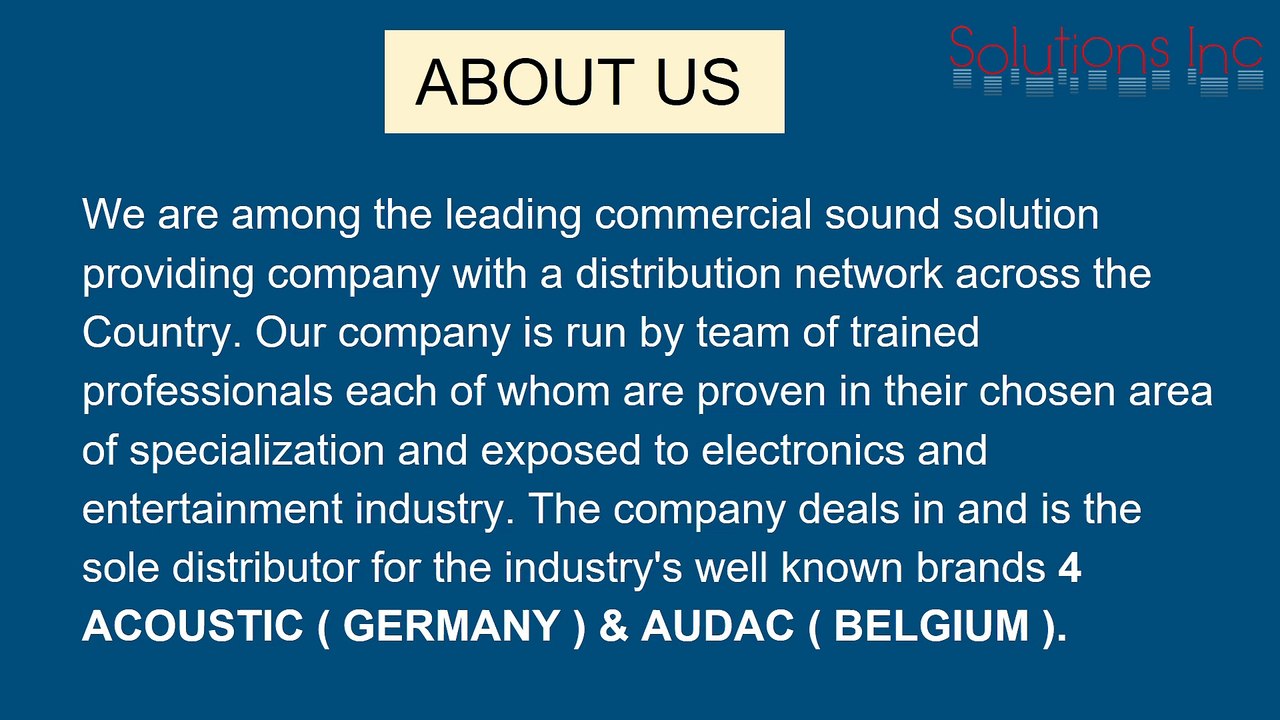 Solution Inc(Audac components)