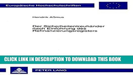 [PDF] Der SicherheitentreuhÃ¤nder nach EinfÃ¼hrung des Refinanzierungsregisters (EuropÃ¤ische