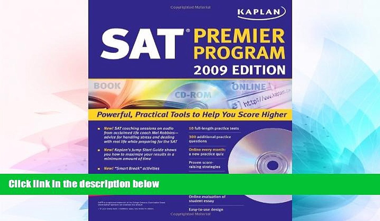 Big Deals  Kaplan SAT 2009 Premier Program (w/ CD-ROM) (Kaplan SAT (w/CD))  Free Full Read Most