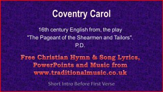 Coventry Carol - Christmas Carols Lyrics & Music