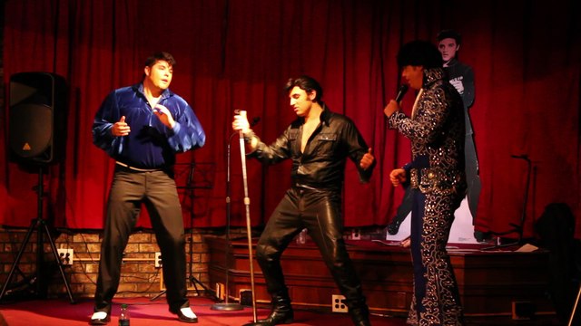 Richard Wolfe, Daniel Jenkins & Nick Perkins sing 'Long Tall Sally medley' Elvis week 2016