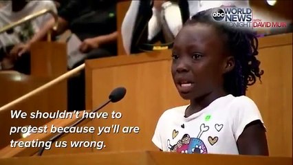Une petite fille émeut la toile en dénonçant les violences policières