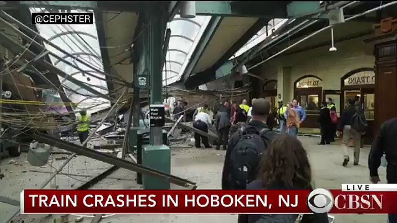 Etats-Unis: Impressionnant accident de train à la gare d'Hoboken dans le New Jersey - Plusieurs blessés - Regardez