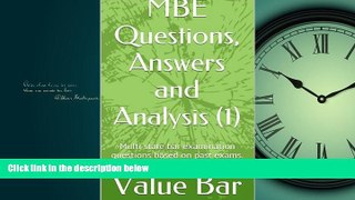 Choose Book MBE Questions, Answers and Analysis (1): e law book, Multi state bar examination