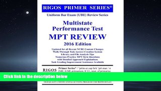 Choose Book Rigos Primer Series Uniform Bar Exam (UBE) Review Series Multistate Performance Test