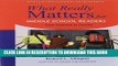 [PDF] What Really Matters for Middle School Readers: From Research to Practice (What Really