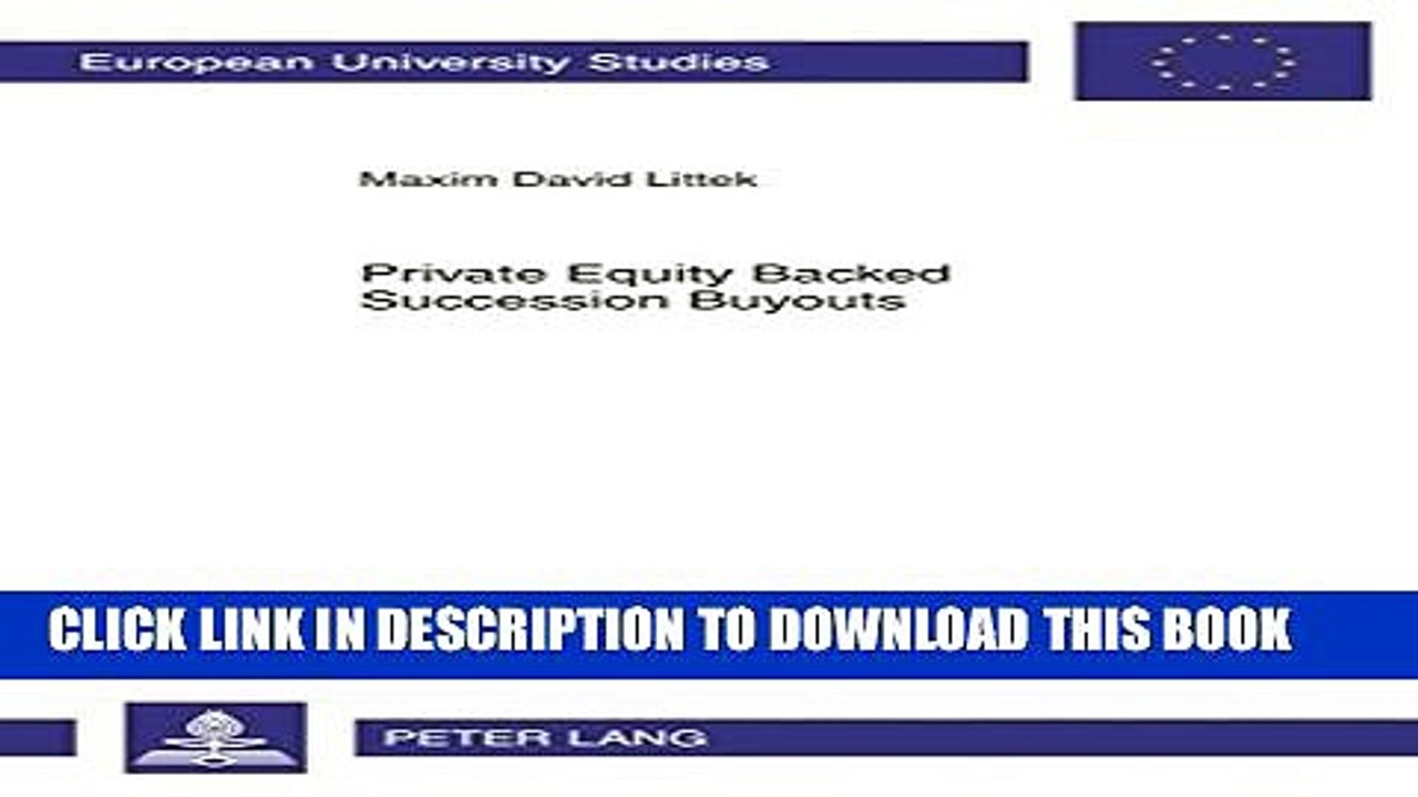 [PDF] Private Equity Backed Succession Buyouts: Explorative Study of Critical Success Factors