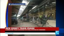 US - Commuter train crashes into a rail station in Hoboken, New Jersey