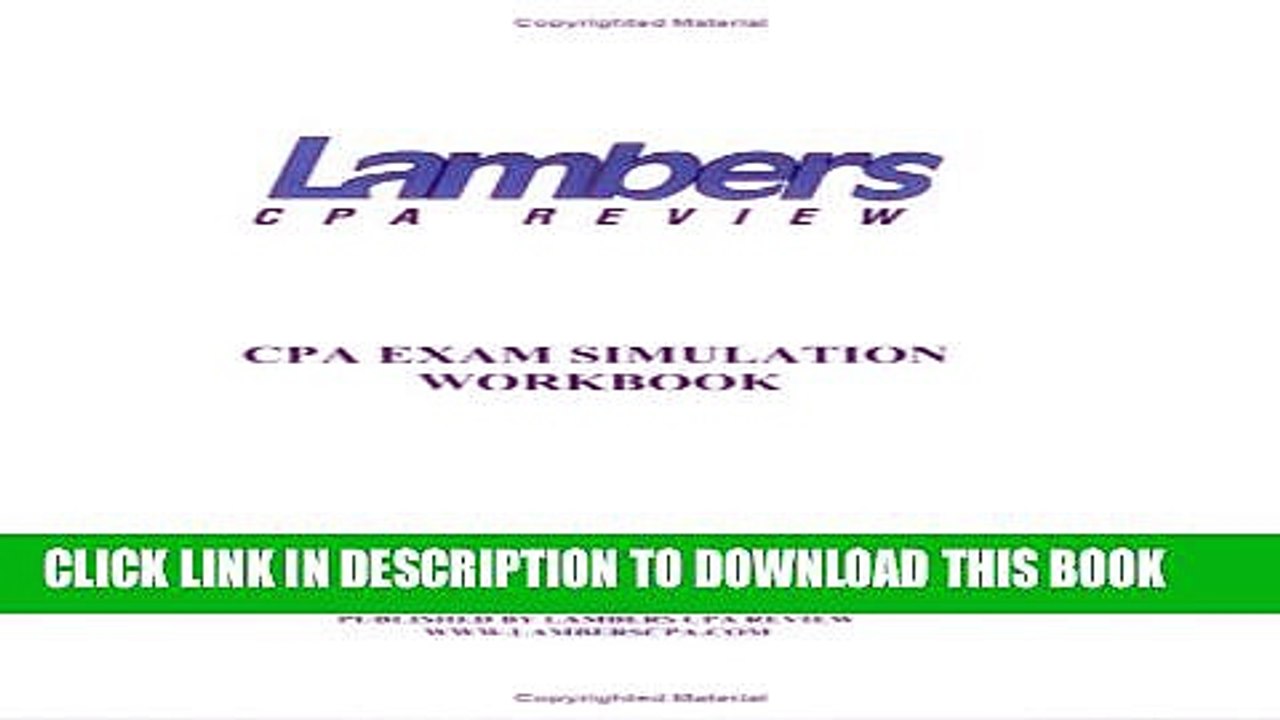 [PDF] CPA Exam Simulation Workbook (with DVD Introduction to the CPA Exam and Simulations)