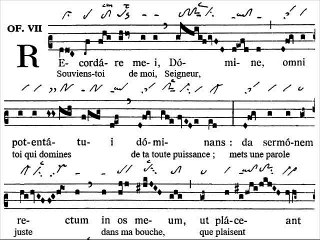 Offertorium Recordare mei, Dominica XXVIII TpA (28 TO)