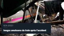 Accident de train d’Hoboken : images amateures du train crashé