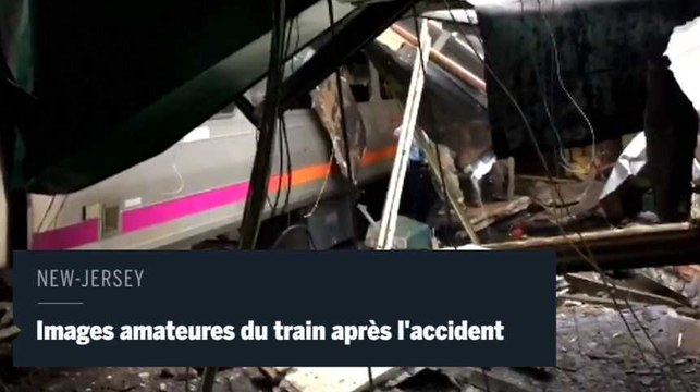 Accident de train d’Hoboken : images amateures du train crashé