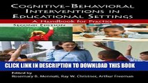 Collection Book Cognitive-Behavioral Interventions in Educational Settings: A Handbook for Practice