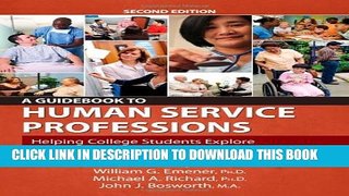 New Book A Guidebook to Human Service Professions: Helping College Students Explore Opportunities
