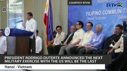 Philippine President Announces End to Joint US Military Exercises