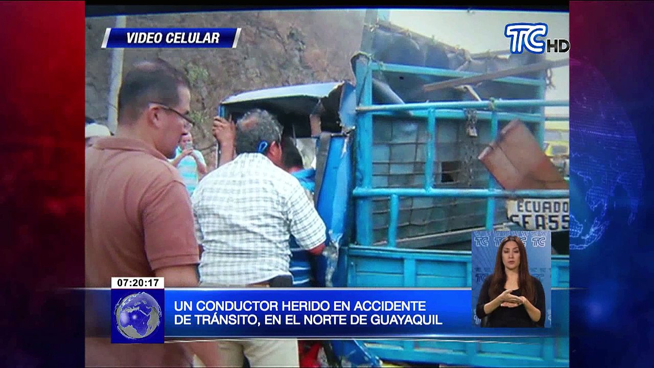 Un conductor herido en accidente de tránsito en la vía perimetral