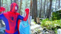 SPIDERMAN HURTS VS SUPERMAN & FROZEN ELSA !! Spid