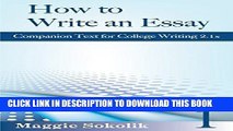 New Book How to Write an Essay, Workbook 1 (College Writing)