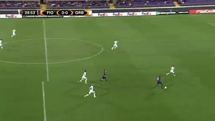 Red Card Elvin Yunuszade  Fiorentina 1 - 0 Qarabag 29-09-2016 HD