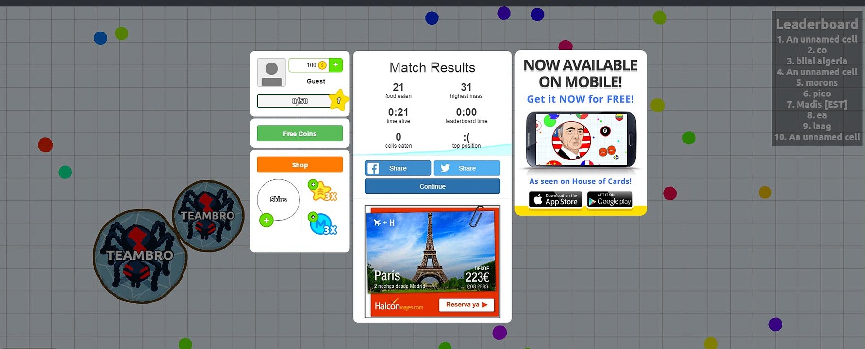 Engordando al Agar.io