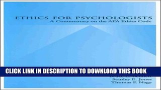 [PDF] Ethics for Psychologists: A Commentary on the APA Ethics Code Popular Colection