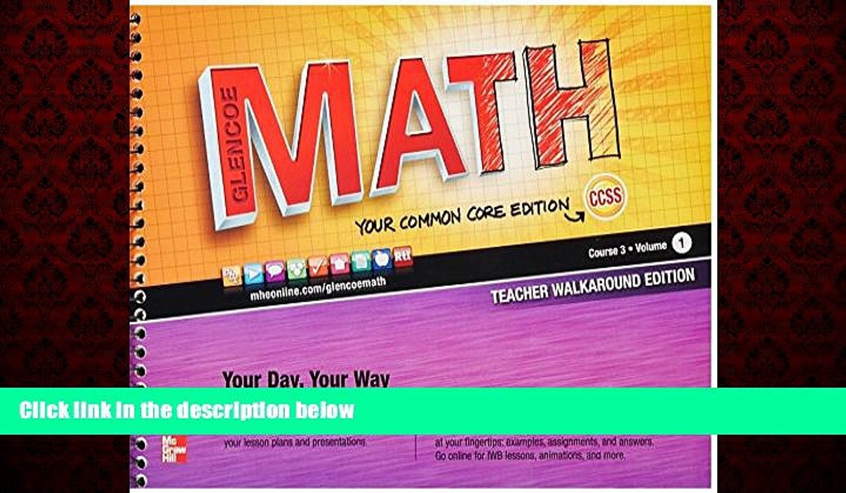 FREE DOWNLOAD Glencoe Math Course 3 Teacher Edition Vol. 1 READ ONLINE ...