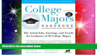 Big Deals  College Majors Handbook with Real Career Paths and Payoffs, 3rd Ed (College Majors