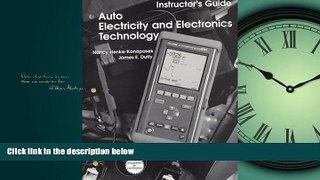 FREE DOWNLOAD  Auto Electricity and Electronics Technology  BOOK ONLINE