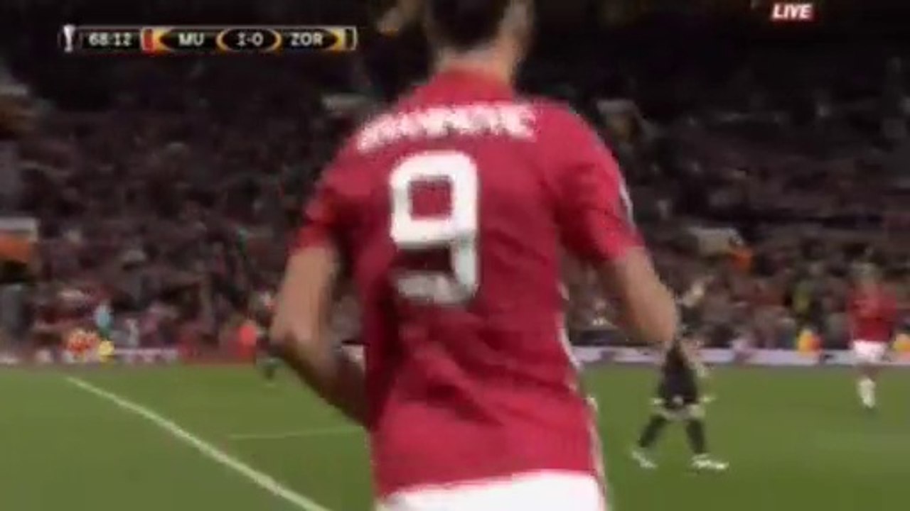 Zlatan Ibrahimović Goal HD - Manchester United 1-0 Zorya - 29.09.2016 HD