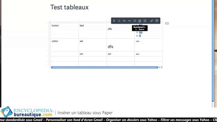 Dropbox Paper : ajouter un tableau dans votre note