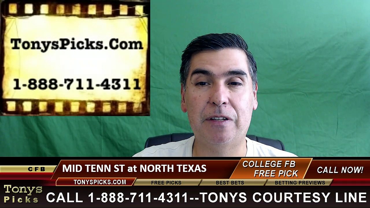 North Texas Mean Green vs. Middle Tennessee St Blue Raiders Free Pick Prediction NCAA College Football Odds Preview 10/1
