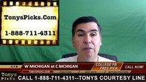 Central Michigan Chippewas vs. Western Michigan Broncos Free Pick Prediction NCAA College Football Odds Preview 10/1/201