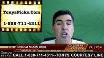 Miami Ohio Redhawks vs. Ohio Bobcats Free Pick Prediction NCAA College Football Odds Preview 10/1/2016