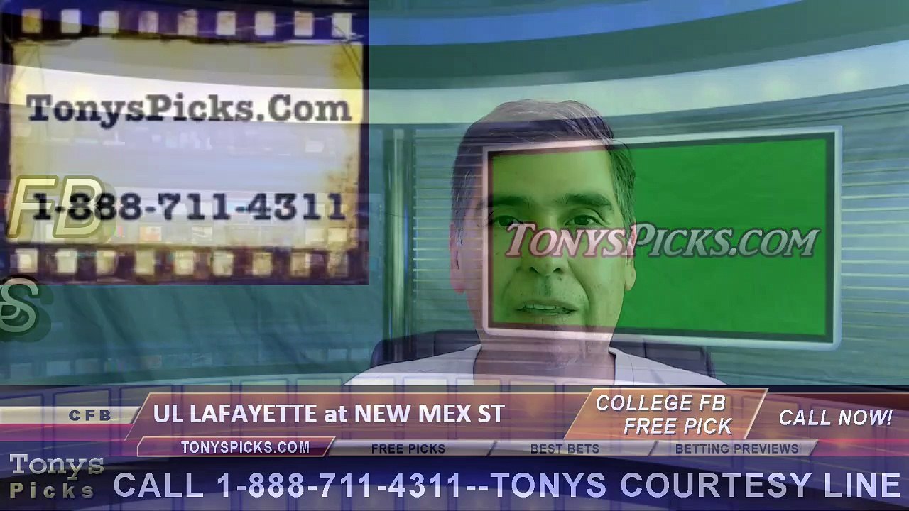 New Mexico St Aggies vs. UL Lafayette Rajin Cajuns Free Pick Prediction NCAA College Football Odds Preview 10/1/2016