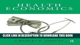 New Book Health Economics (The Pearson Series in Economics)