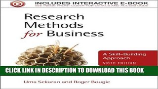 New Book Research Methods for Business: A Skill-Building Approach
