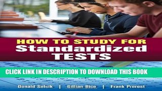 New Book How To Study For Standardized Tests