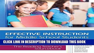 New Book Effective Instruction for Middle School Students with Reading Difficulties: The Reading