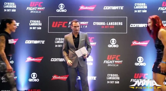 UFC Fight Night 95: Cris Cyborg vs. Lina Lansberg Staredown