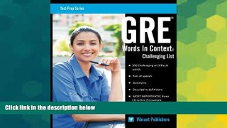 Big Deals  GRE Words In Context: Challenging List (Test Prep Series) (Volume 1)  Best Seller Books