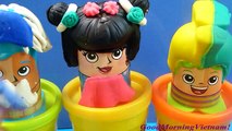 Cắt Tóc Tạo Kiểu Tóc Cắt Tóc Cho Thầy Giáo Play-doh hair Salon Toys