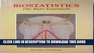 New Book Biostatistics: The Bare Essentials