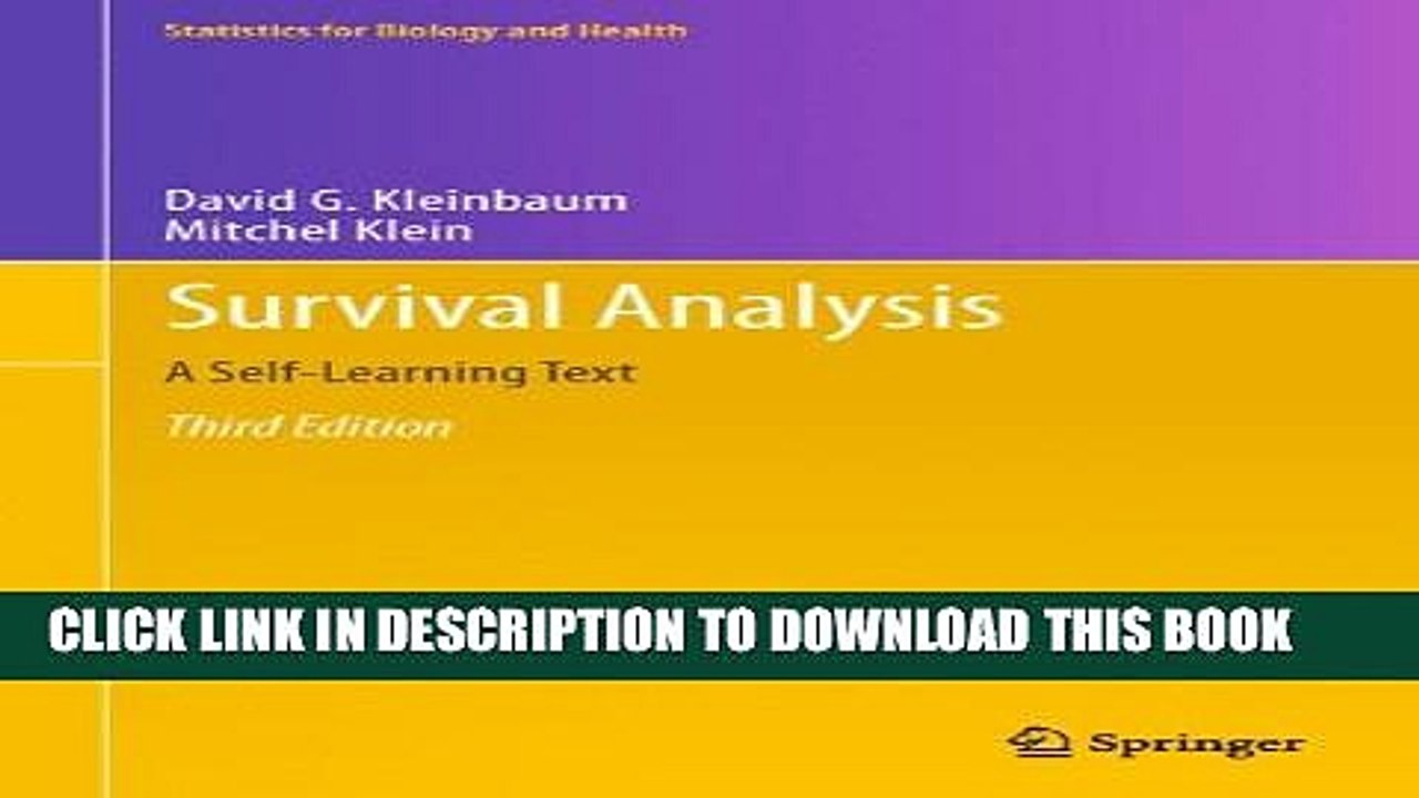 [PDF] Survival Analysis: A Self-Learning Text, Third Edition (Statistics for Biology and Health)