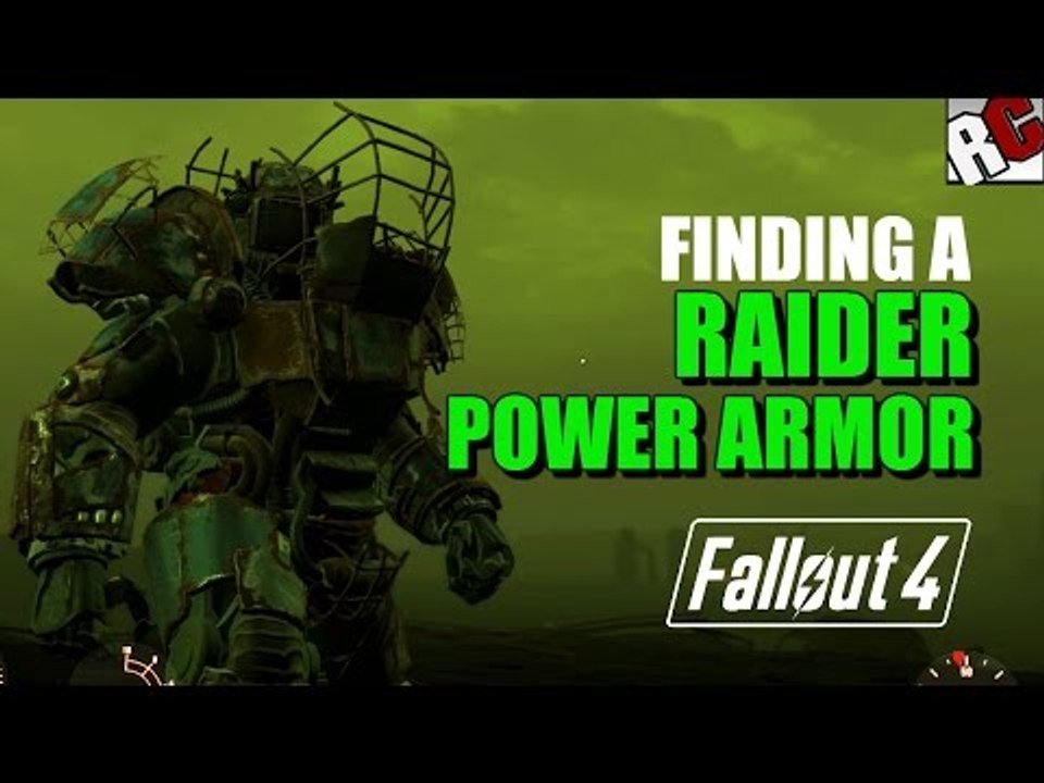 Fallout 4 - Finding a Raider POWER ARMOR near the Crater - Raider Power Armor Location