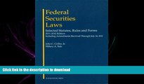 FAVORIT BOOK Federal Securities Laws: Selected Statutes, Rules and Forms, 2011-2012 Edition READ