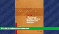 DOWNLOAD Siegel s Torts: Essay and Multiple-Choice Questions and Answers FREE BOOK ONLINE