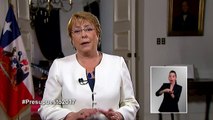 Bachelet aumenta en 2,7% el gasto público de Chile para 2017