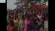 Anganwadi Workers Protest Over Wage Hike Issue