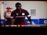 Angry batsman almost nails down wicket keeper