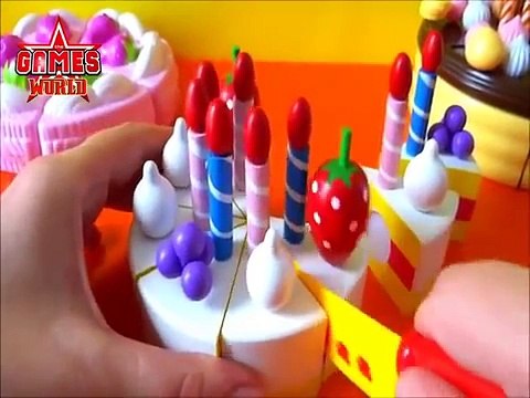 Video Tutorial Permainan Edukasi Untuk Anak Anak, Tips Memotong Kue Ulang tahun Velcro Mainan Bagian